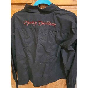 NEW Womens Plus Size 2W Harley Davidson Motorcycles Black Button Down Shirt with